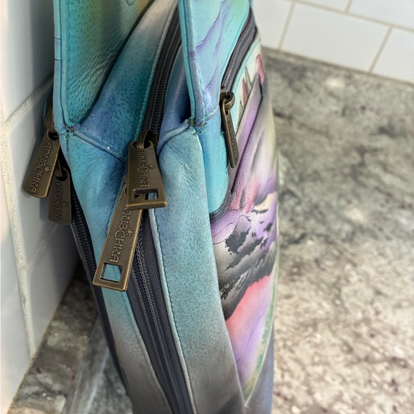 Anuschka Artistic Historic Route 66 Shoulder Bag - Picture 10 of 16